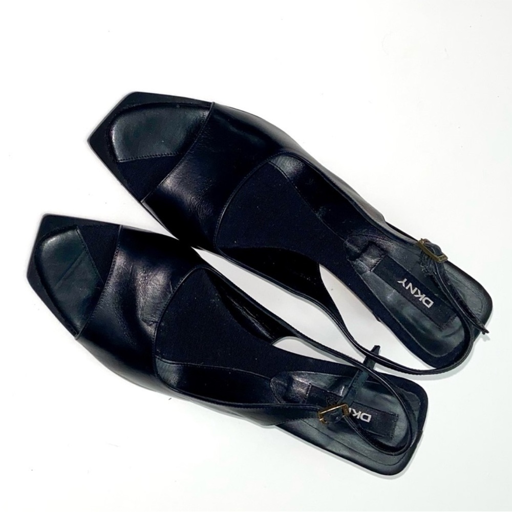 Rare DKNY Leather Slingback Heels - Picture 5 of 7